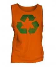 Recycle Distressed Print Mens Vest