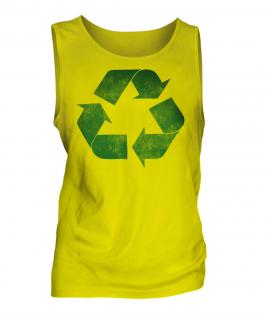 Recycle Distressed Print Mens Vest