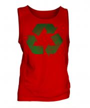 Recycle Distressed Print Mens Vest