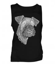 Airedale Terrier Sketch Mens Vest