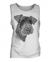 Airedale Terrier Sketch Mens Vest