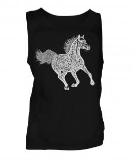 Galloping Horse Sketch Mens Vest