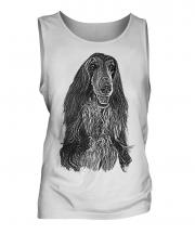Afghan Hound Sketch Mens Vest
