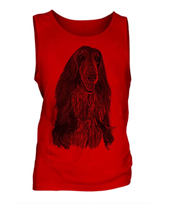 Afghan Hound Sketch Mens Vest