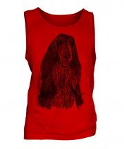 Afghan Hound Sketch Mens Vest