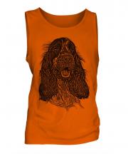 English Cocker Spaniel Sketch Mens Vest