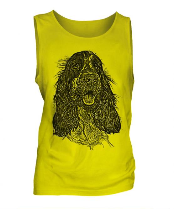 English Cocker Spaniel Sketch Mens Vest