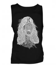 English Cocker Spaniel Sketch Mens Vest