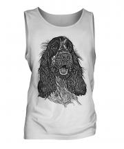 English Cocker Spaniel Sketch Mens Vest