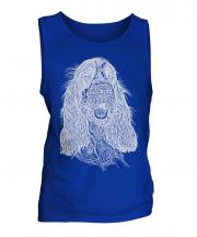 English Cocker Spaniel Sketch Mens Vest