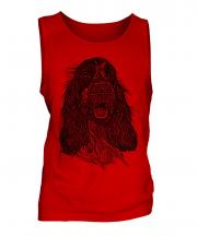 English Cocker Spaniel Sketch Mens Vest