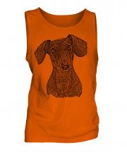Dachshund Sketch Mens Vest