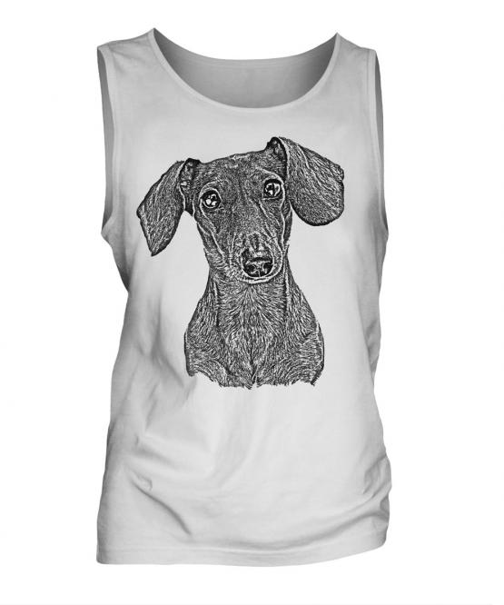 Dachshund Sketch Mens Vest