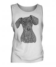 Dachshund Sketch Mens Vest