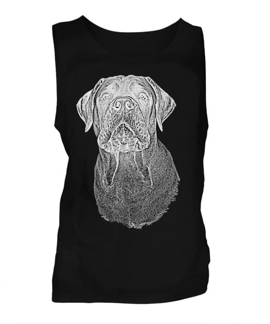 Bullmastiff Sketch Mens Vest