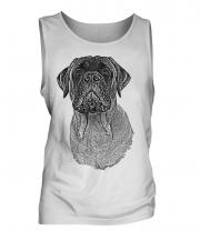Bullmastiff Sketch Mens Vest