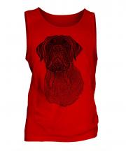 Bullmastiff Sketch Mens Vest