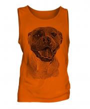 American Bulldog Sketch Mens Vest