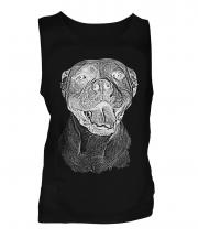 American Bulldog Sketch Mens Vest