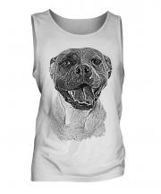 American Bulldog Sketch Mens Vest