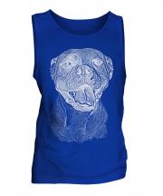 American Bulldog Sketch Mens Vest
