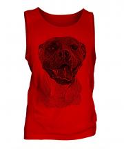 American Bulldog Sketch Mens Vest