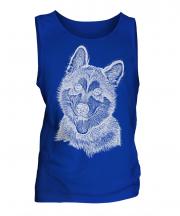 Alaskan Malamute Sketch Mens Vest