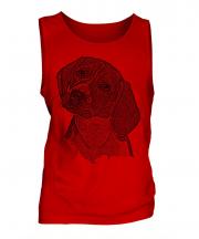 Beagle Sketch Mens Vest