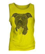 Staffordshire Terrier Sketch Mens Vest