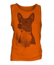 Basenji Sketch Mens Vest