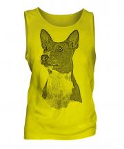 Basenji Sketch Mens Vest