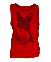 Basenji Sketch Mens Vest