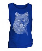 Akita Inu Sketch Mens Vest