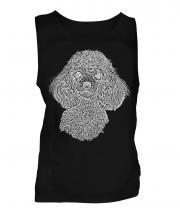 Poodle Sketch Mens Vest