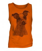 Jack Russell Terrier Sketch Mens Vest