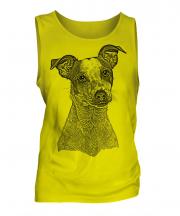 Jack Russell Terrier Sketch Mens Vest