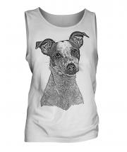 Jack Russell Terrier Sketch Mens Vest