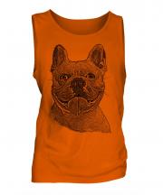 French Bulldog Sketch Mens Vest