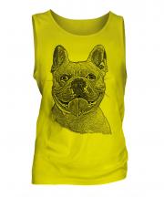 French Bulldog Sketch Mens Vest