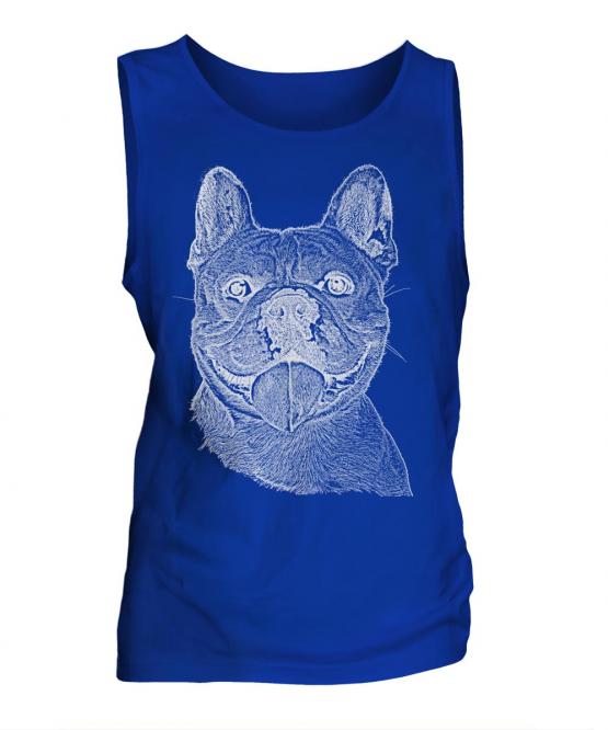 French Bulldog Sketch Mens Vest