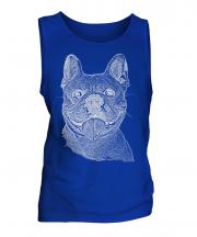 French Bulldog Sketch Mens Vest