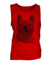 French Bulldog Sketch Mens Vest