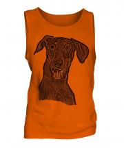 Doberman Pinscher Sketch Mens Vest