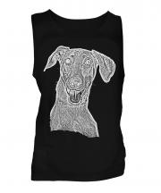 Doberman Pinscher Sketch Mens Vest