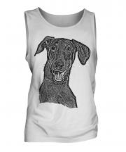 Doberman Pinscher Sketch Mens Vest