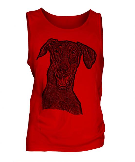 Doberman Pinscher Sketch Mens Vest