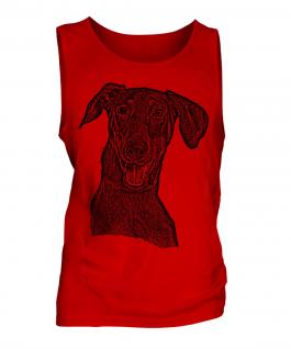 Doberman Pinscher Sketch Mens Vest