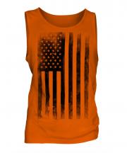 Stars And Stripes Faded Print Mens Vest