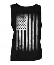 Stars And Stripes Faded Print Mens Vest