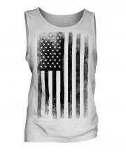 Stars And Stripes Faded Print Mens Vest